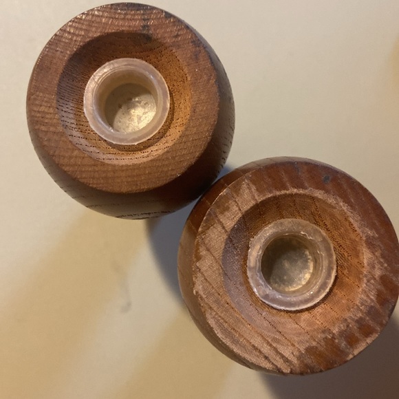 Danish Modern rosewood or teak and ceramic salt & pepper shakers - Picture 4 of 4